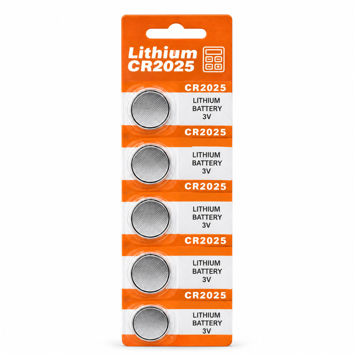 Bateria de lítio CR2025 3V, cartela