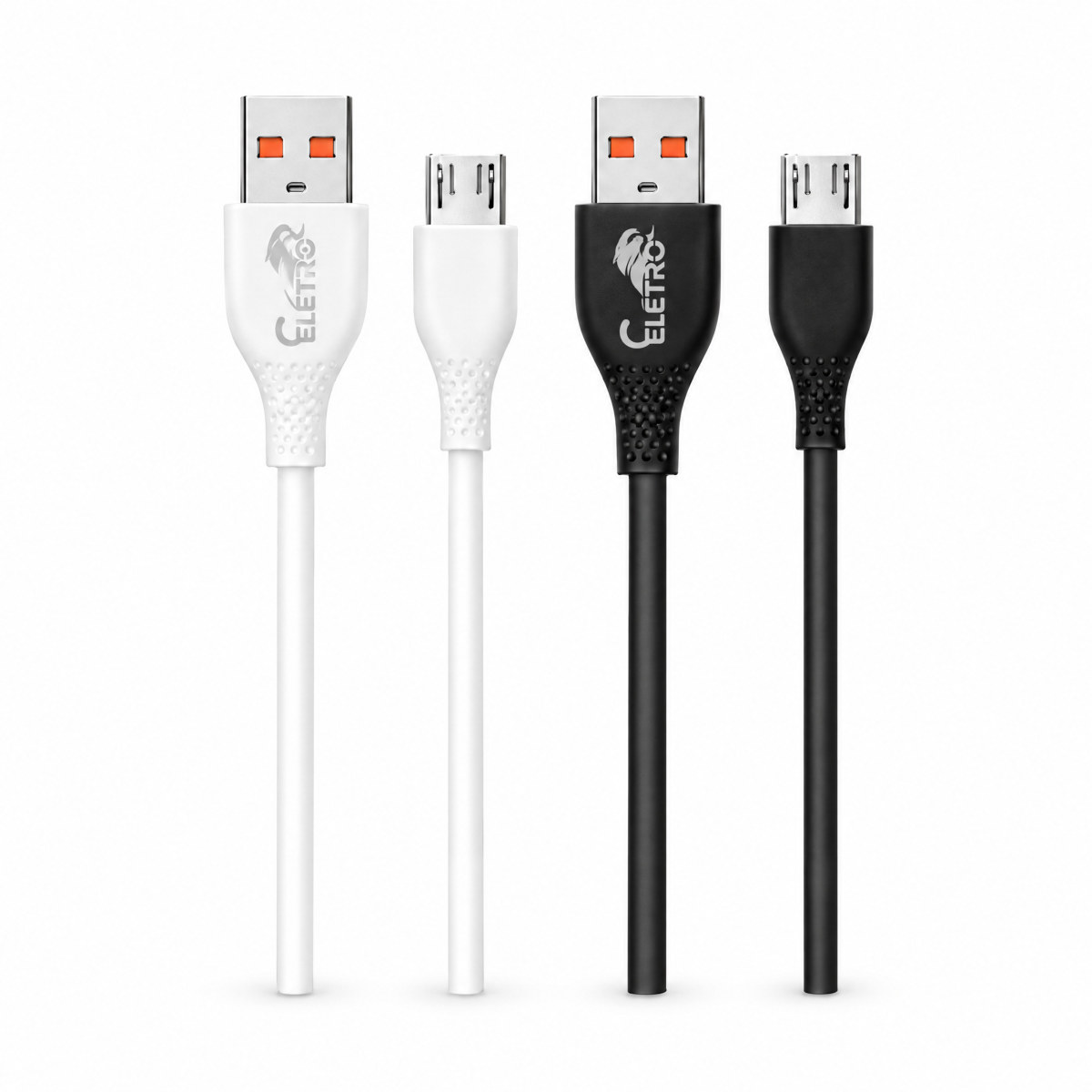 Cabo micro USB (V8), 1 m, preto e branco