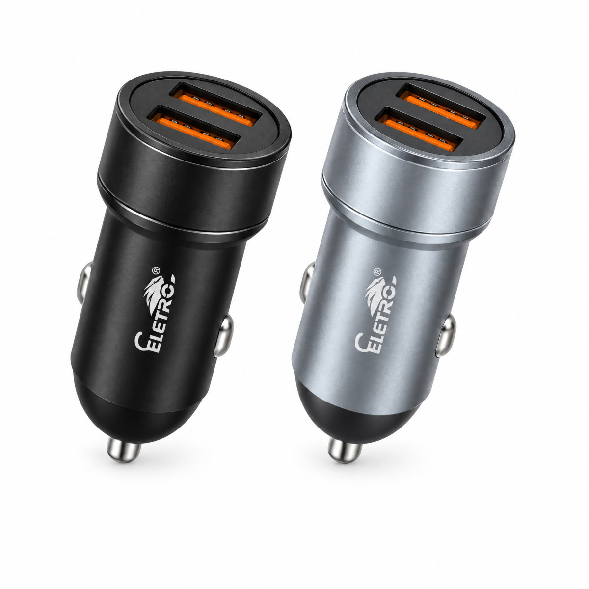 Carregador veicular com 2 entradas USB