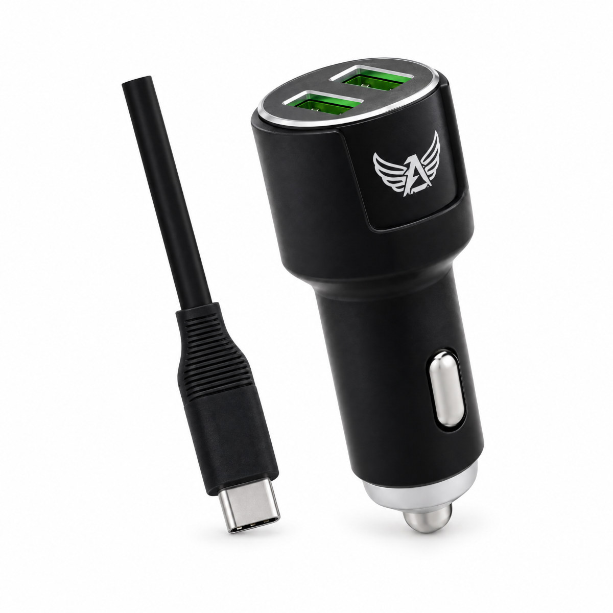 Carregador veicular com cabo USB-C 3,1A, 1 m