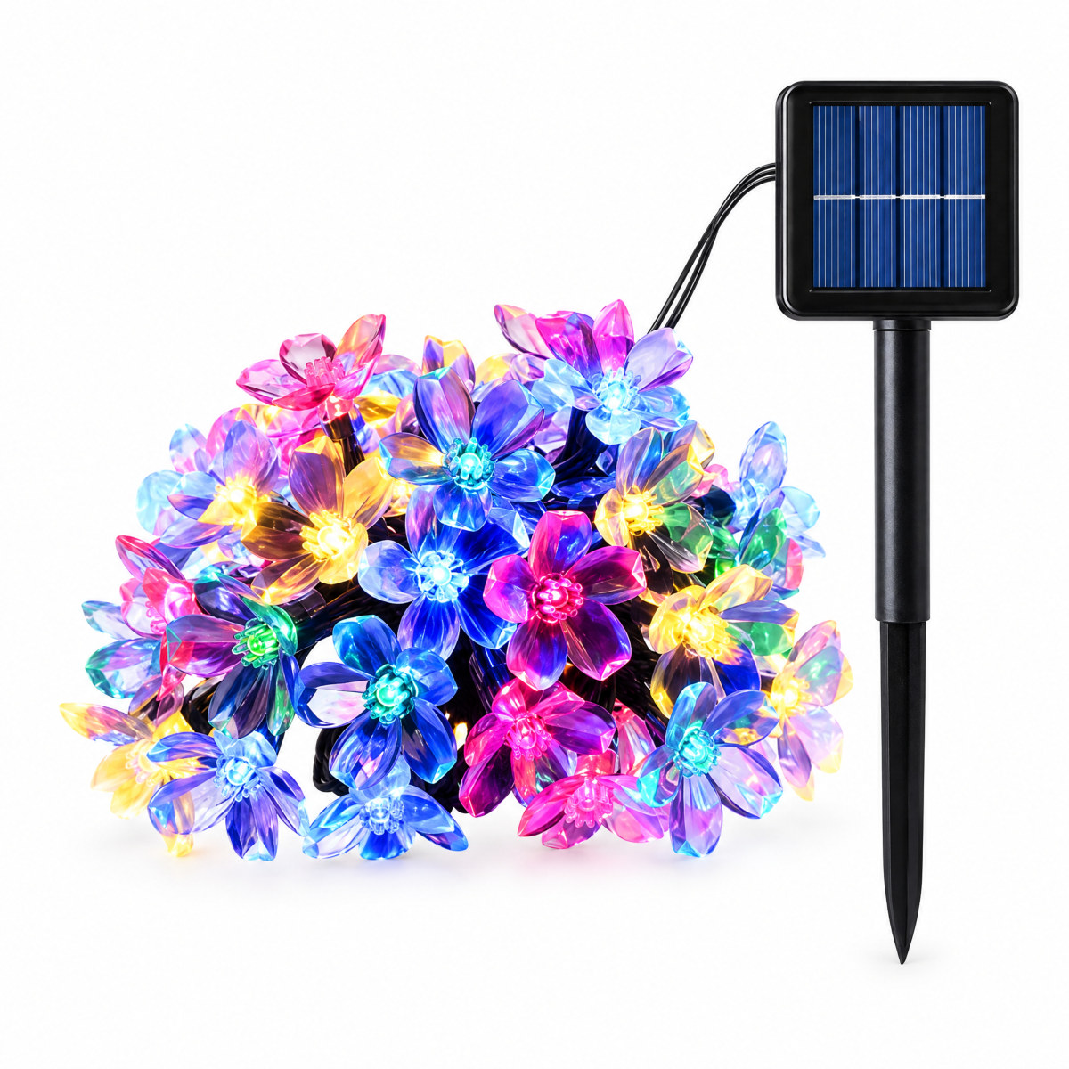 Cordão de flores de LED solar, 5 m