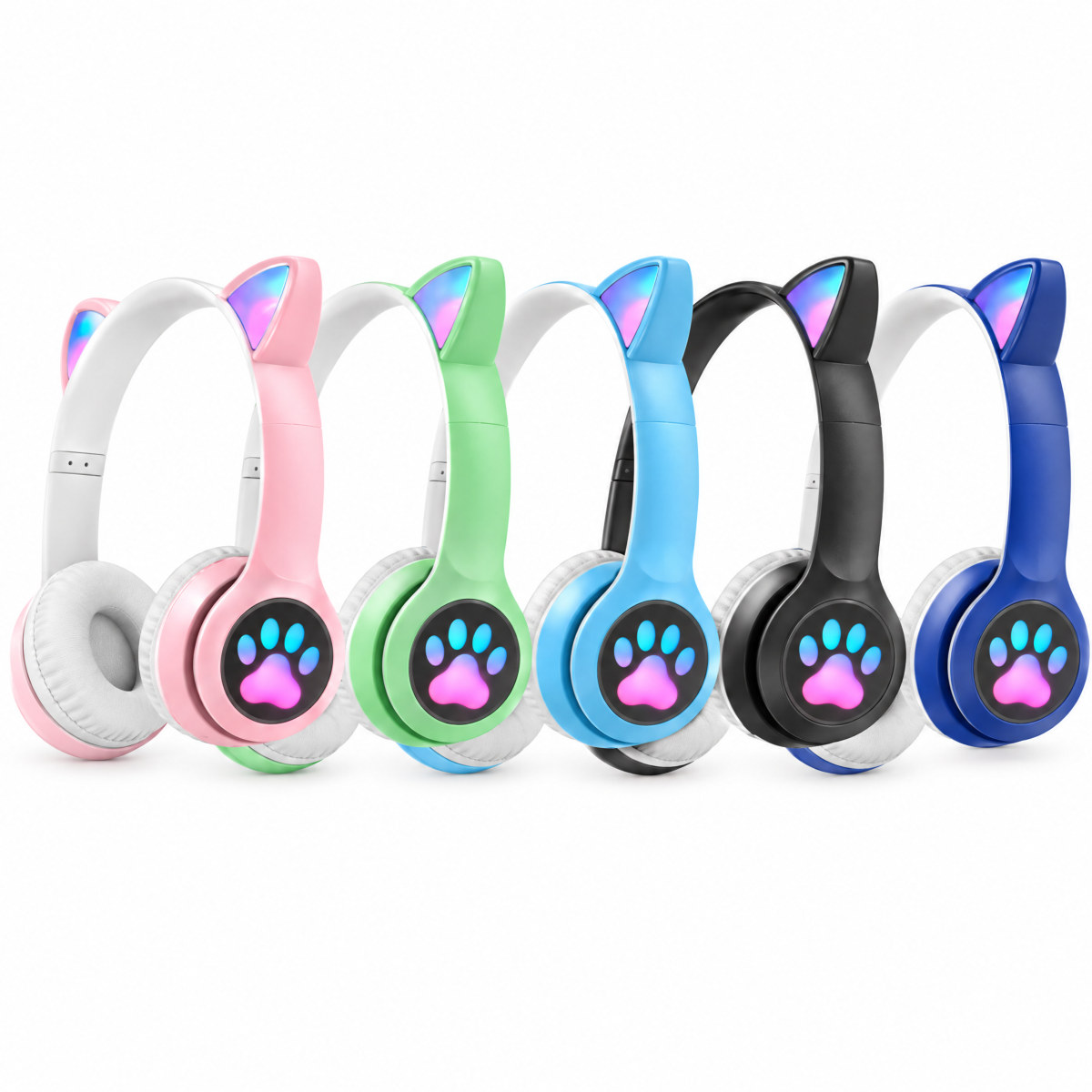 Headphone Bluetooth infantil orelha de coelho