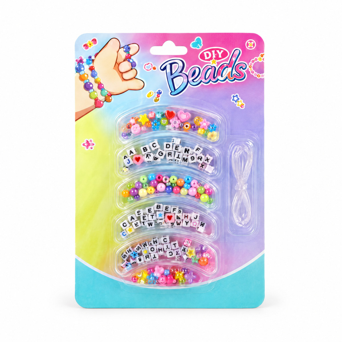 Kit de miçangas para pulseiras infantil