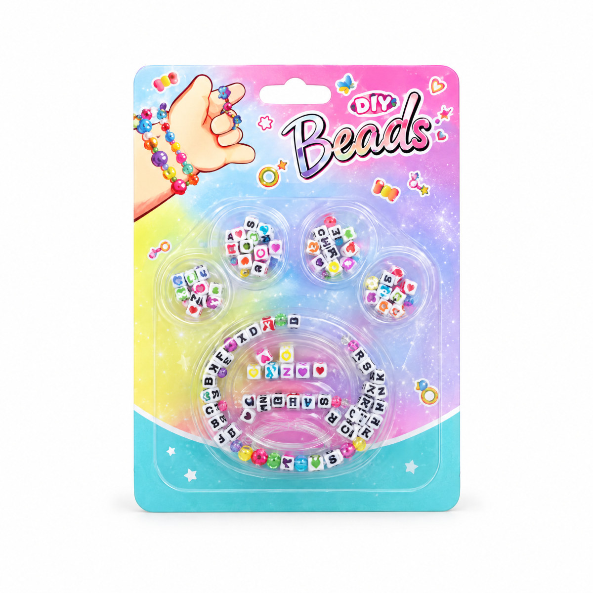 Kit de miçangas para pulseiras infantil