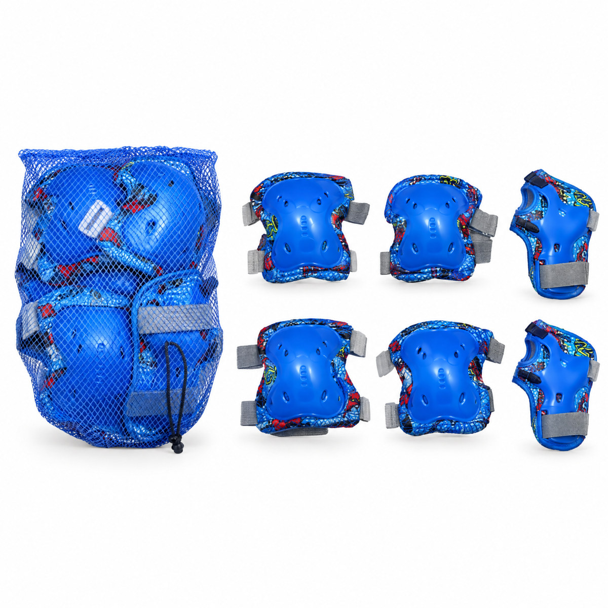 Kit de proteção infantil para patins e skate, azul