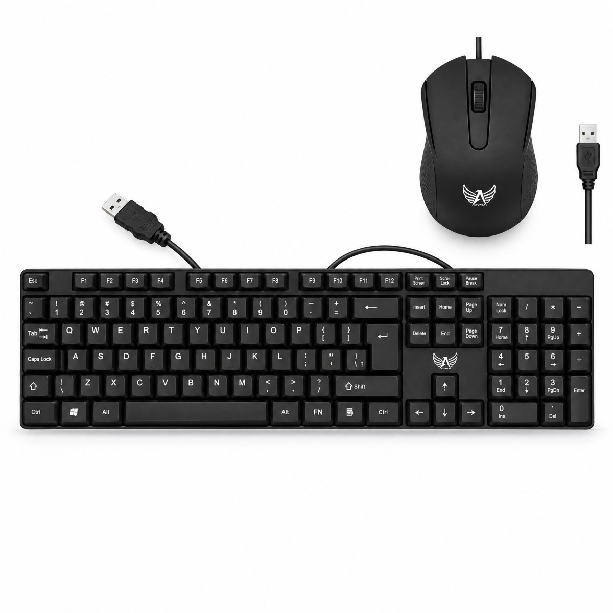 Kit teclado e mouse com fio