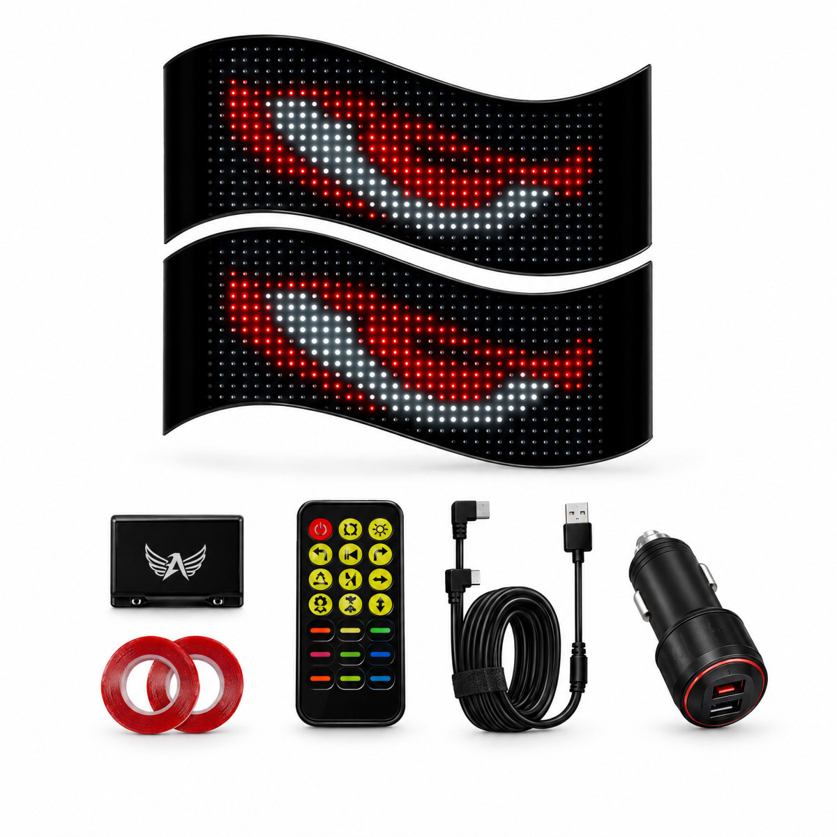 Painel de LED para vidro de carro com controle
