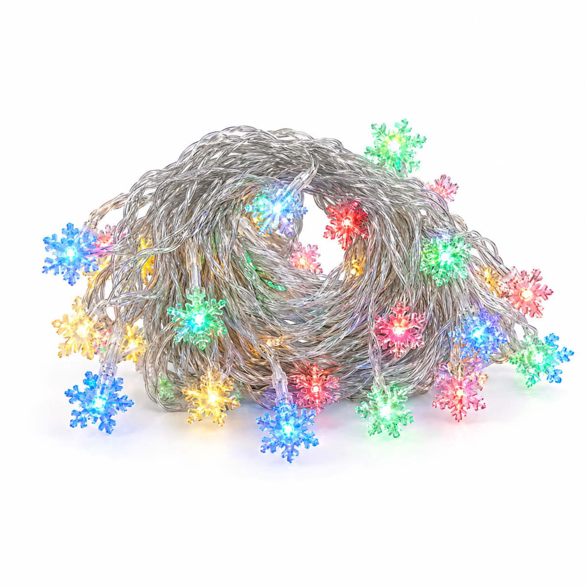 Pisca-pisca de Natal com flocos de neve 220V