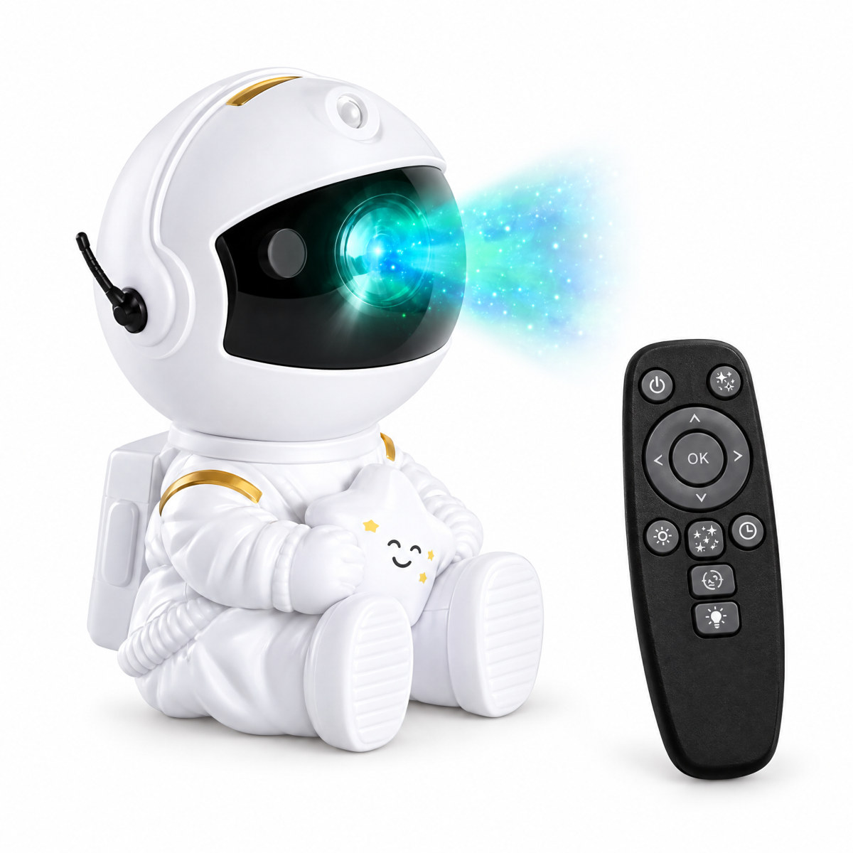 Projetor de estrelas astronauta com controle