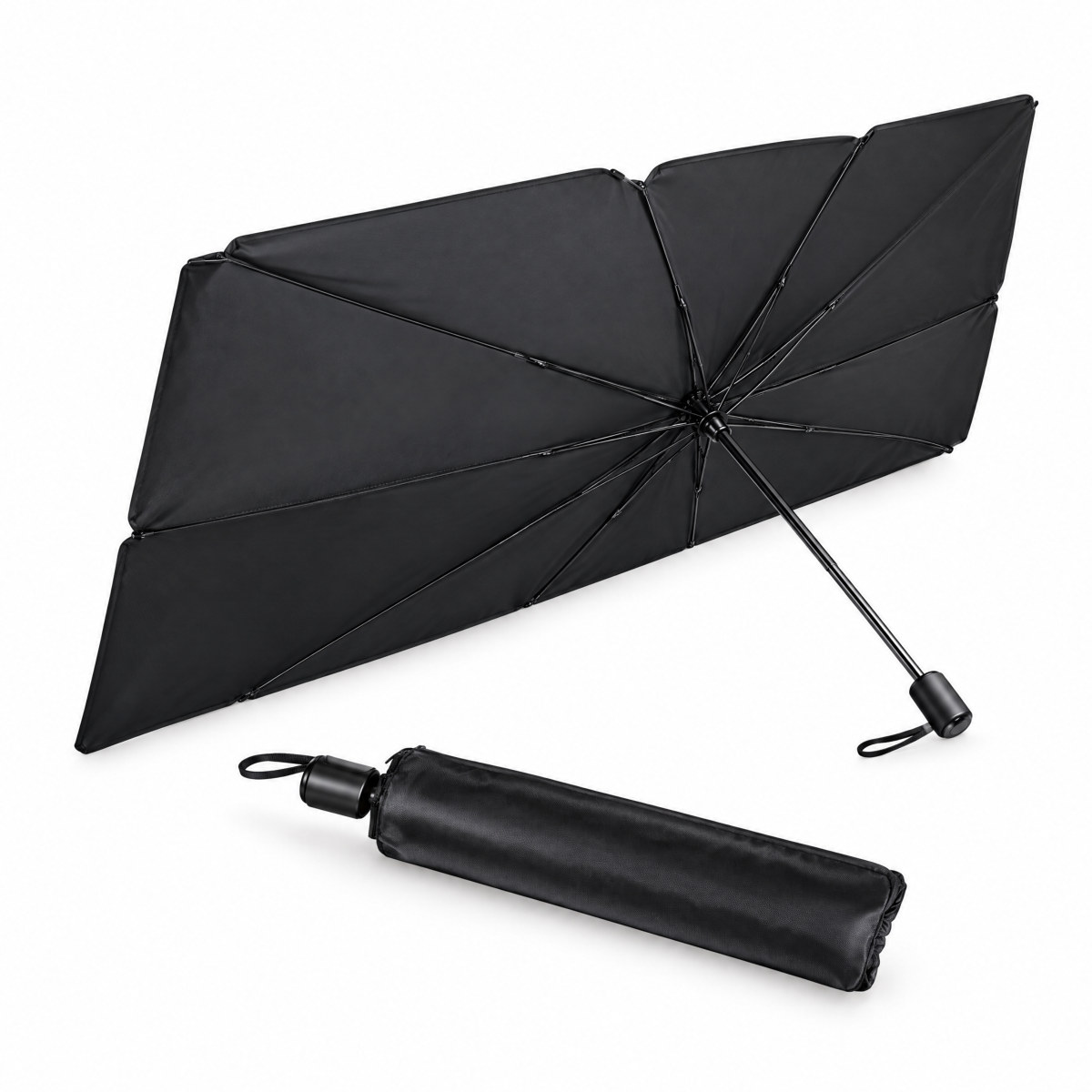 Protetor solar para para-brisa tipo guarda-chuva