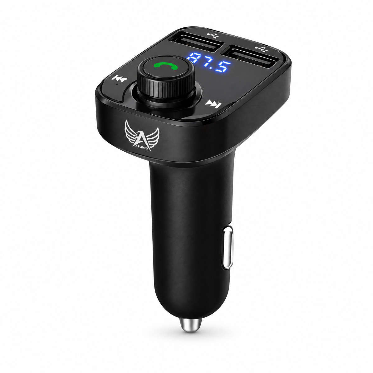 Transmissor FM Bluetooth com carregador veicular