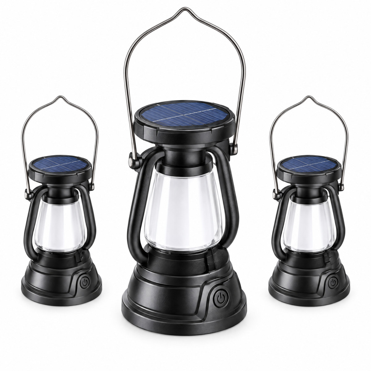 Lampião LED solar recarregável