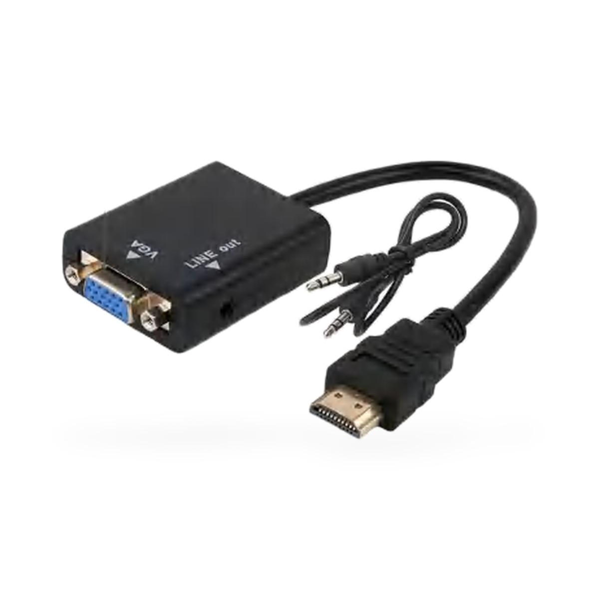 Adaptador HDMI para VGA com saída de áudio P2
