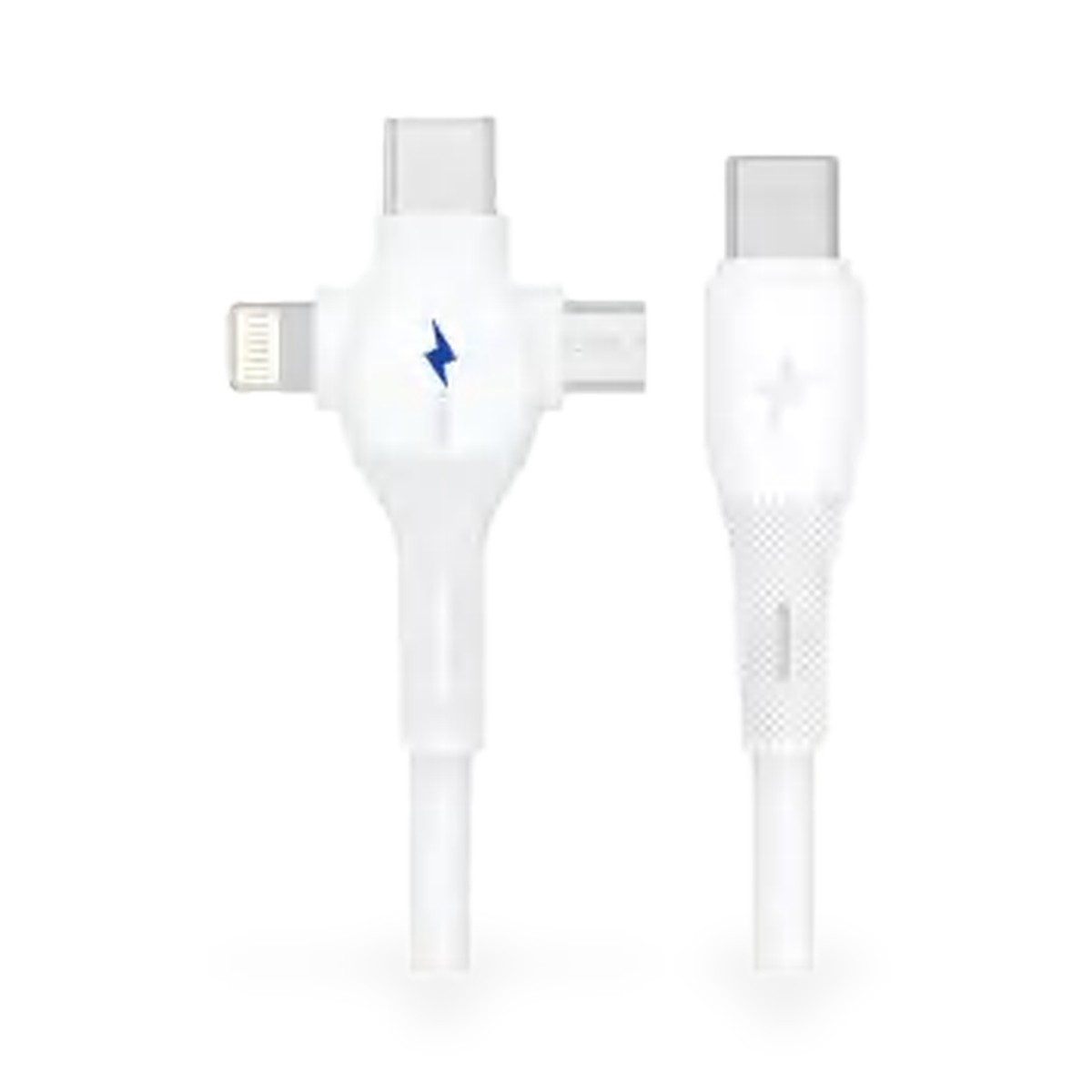 Cabo 3 em 1 USB-C para Lightning, micro USB e USB-C, 120W, 1,2 m