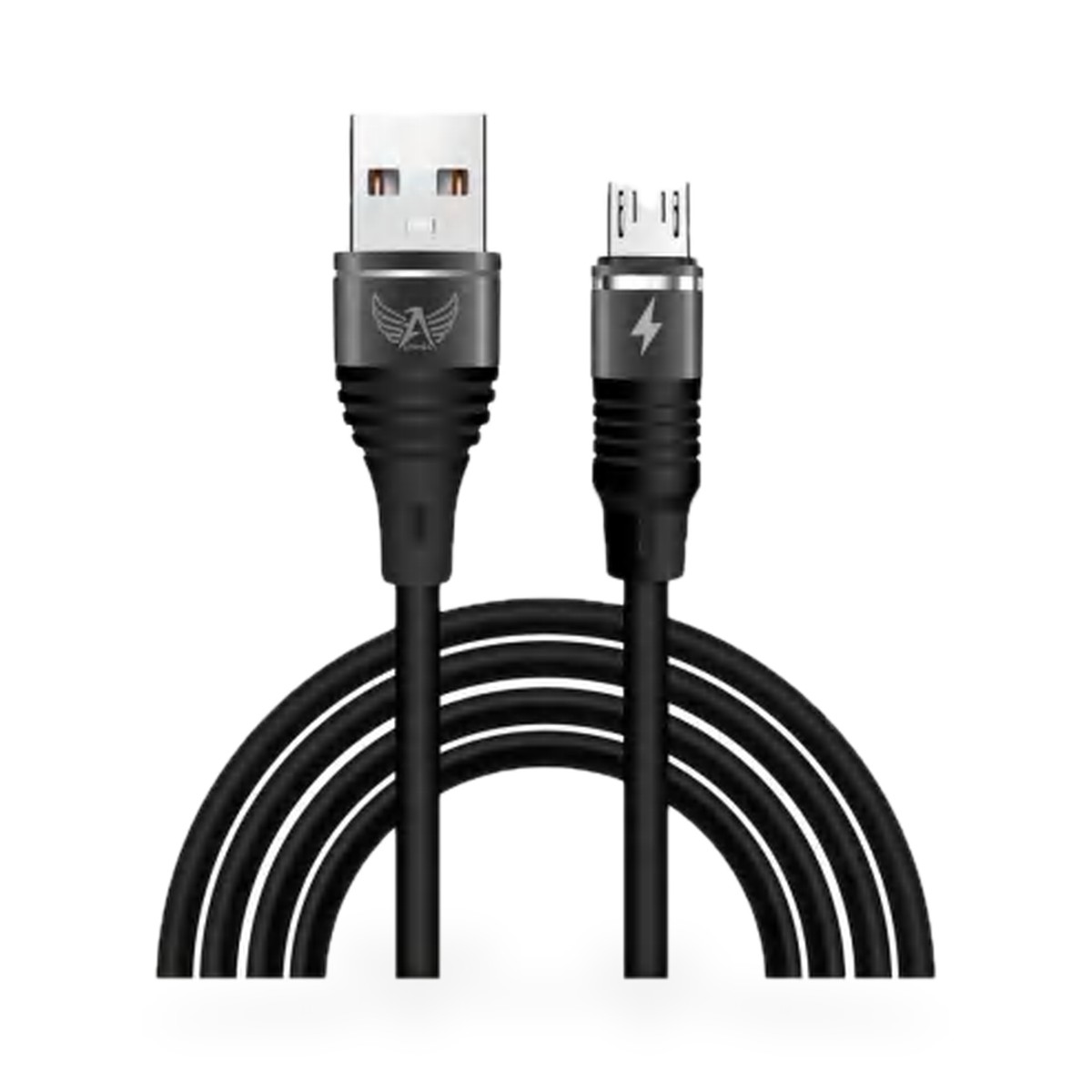 Cabo micro USB (V8) 3,4A com pontas grafite, 1 m