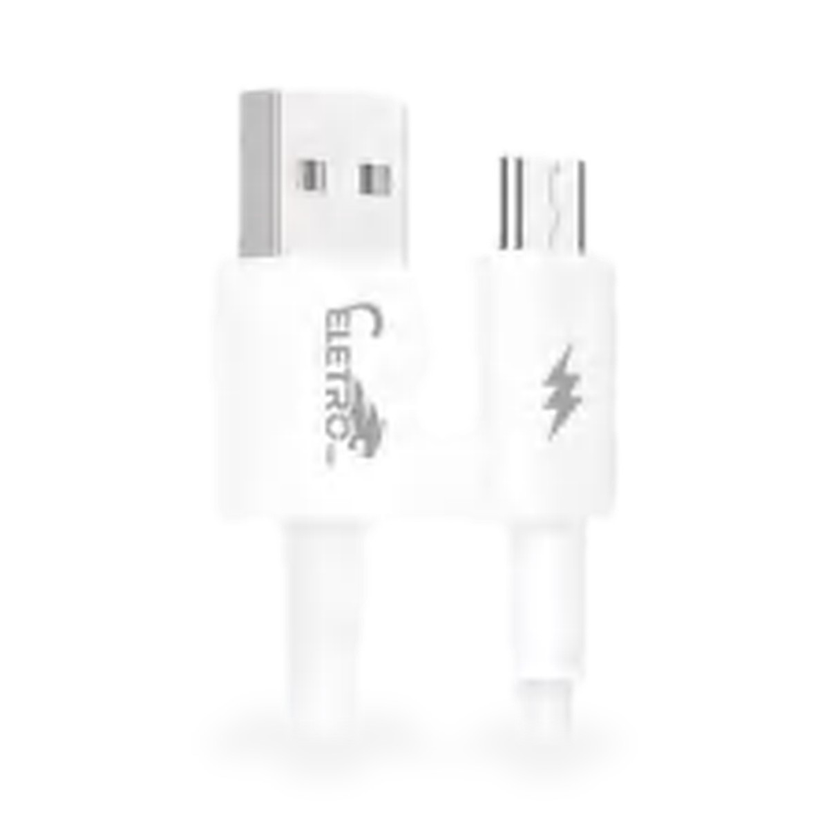 Cabo micro USB (V8) 5,1A com 140 fios de cobre, 1 m, branco