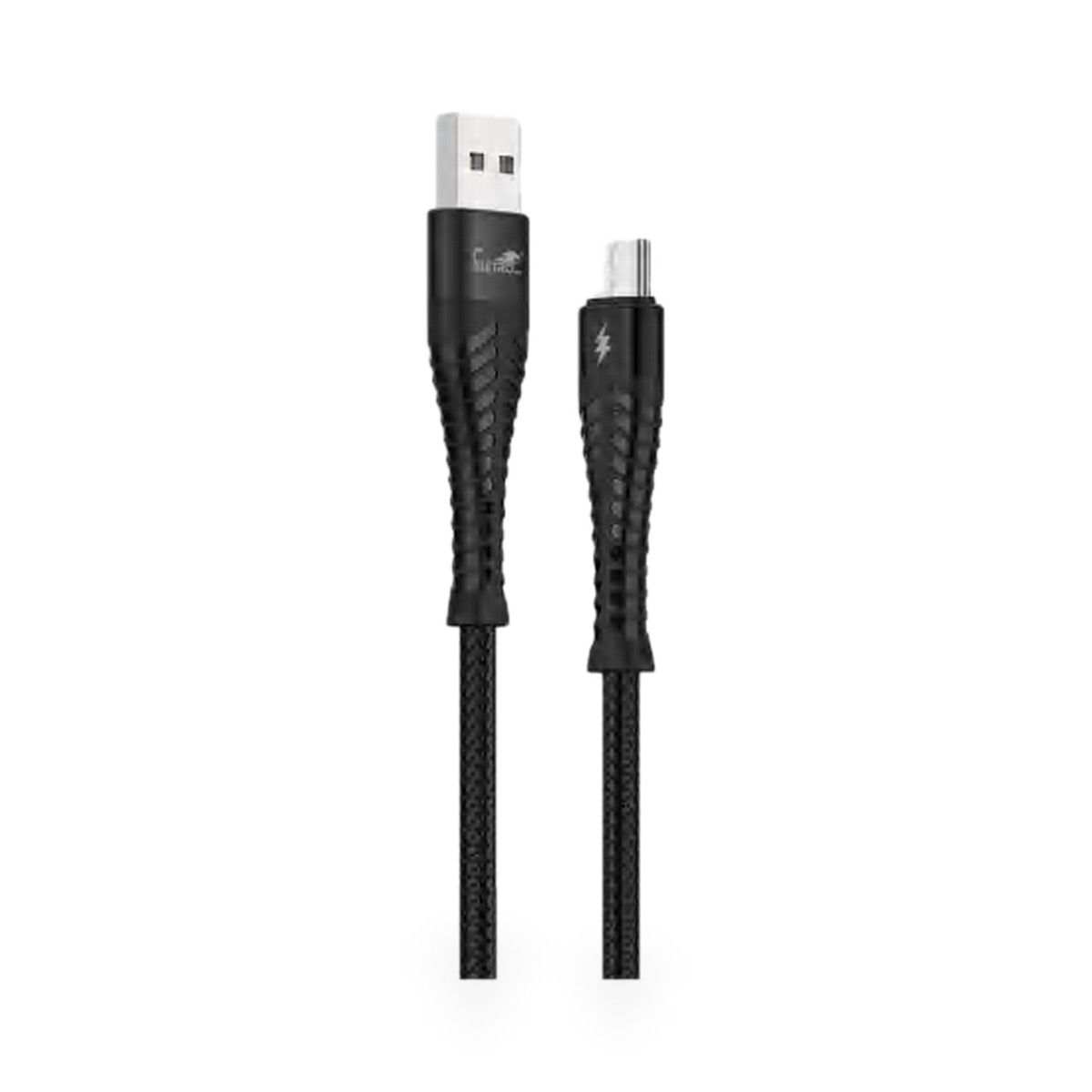 Cabo micro USB (V8) trançado 5A com conector em liga de alumínio, 1 m