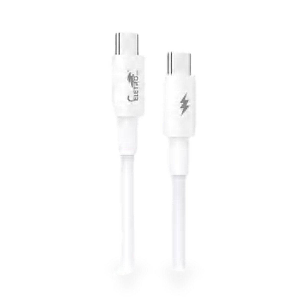 Cabo USB-C para USB-C PD 65W com 160 fios de cobre, 1 m, branco