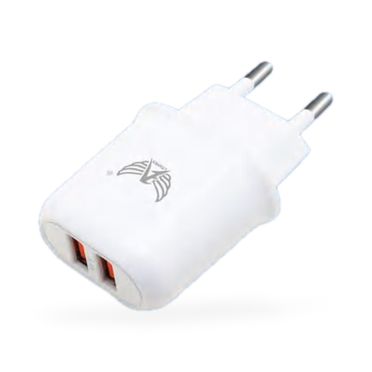 Carregador de tomada 2 USB com cabo micro USB (V8) 5,1A, 1 m, caixa azul