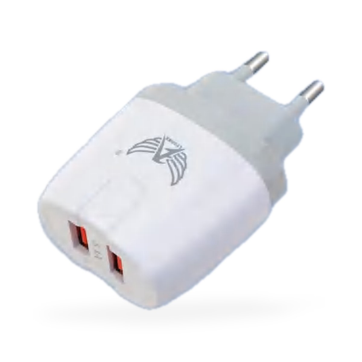 Carregador de tomada 2 USB com cabo micro USB (V8) 5,1A, 1 m, embalagem azul
