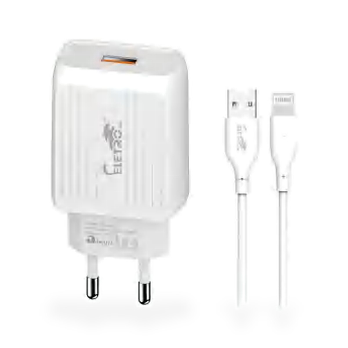 Carregador de tomada USB 25W com cabo Lightning 5,1A, 1 m