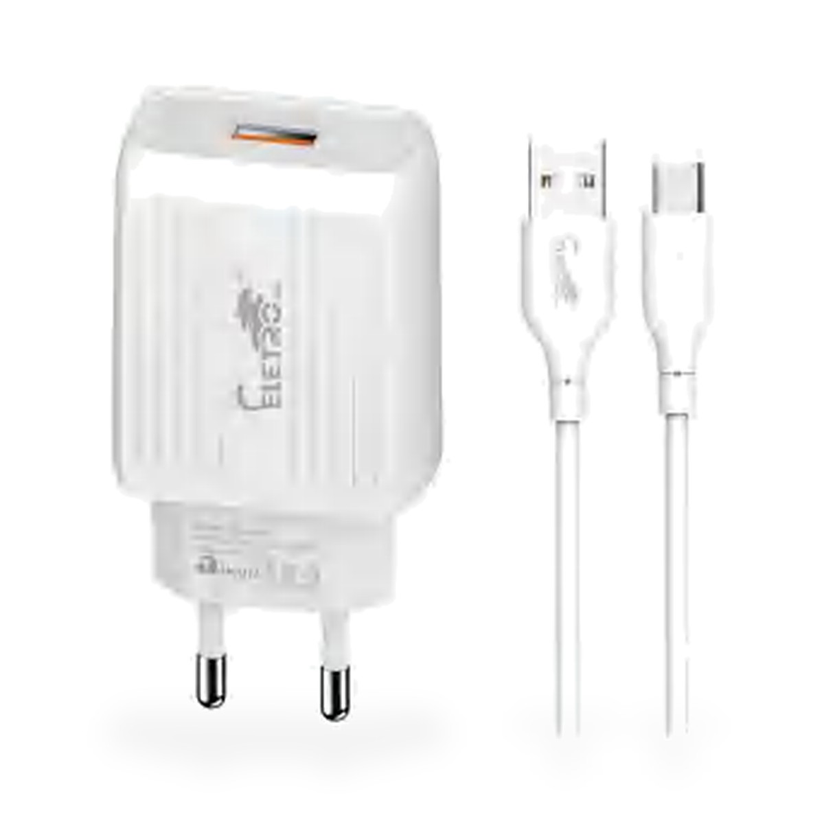 Carregador de tomada USB 5,1A 25W com cabo USB-C, 1 m
