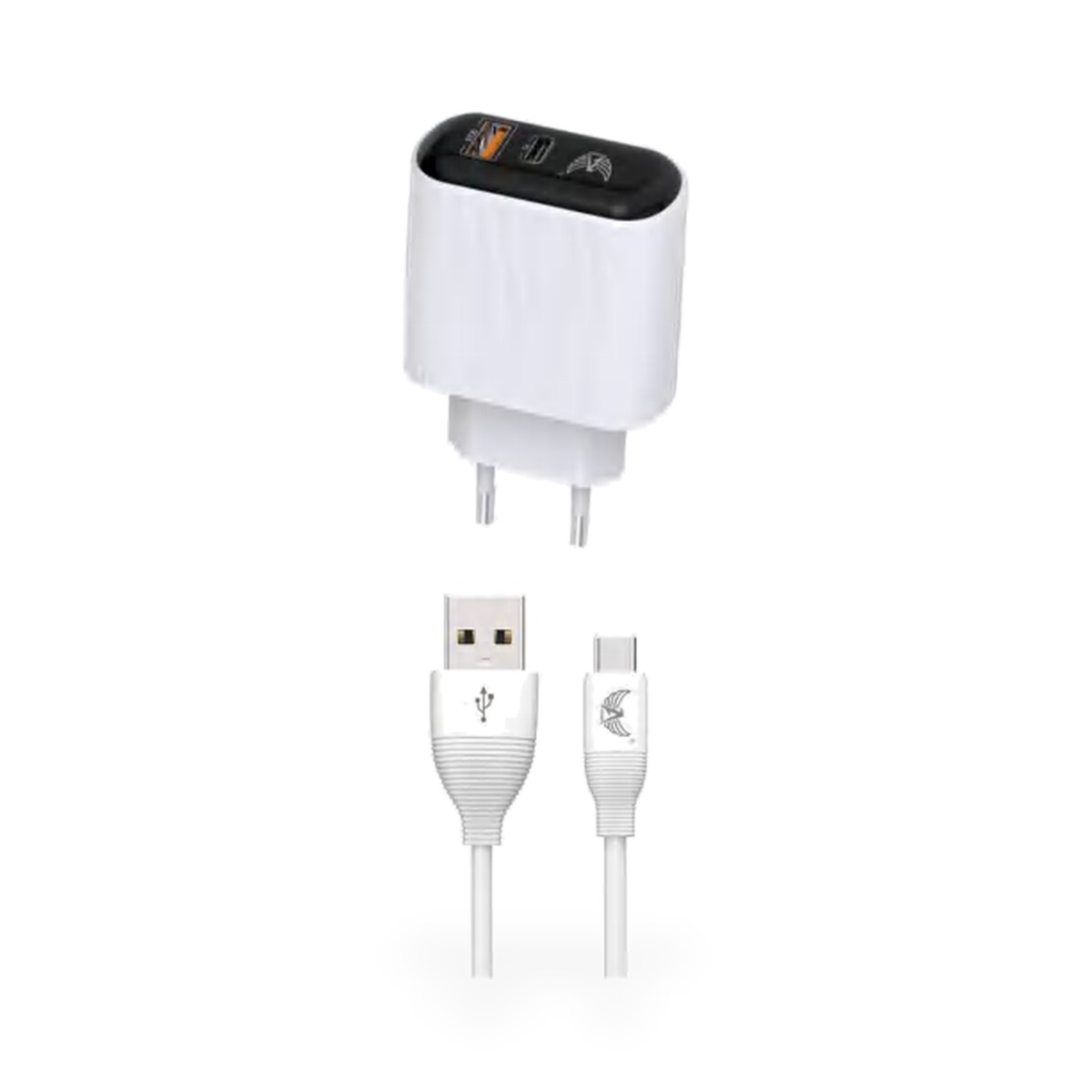 Carregador de tomada USB e USB-C 48W QC 3.0 com cabo USB-C, 1 m