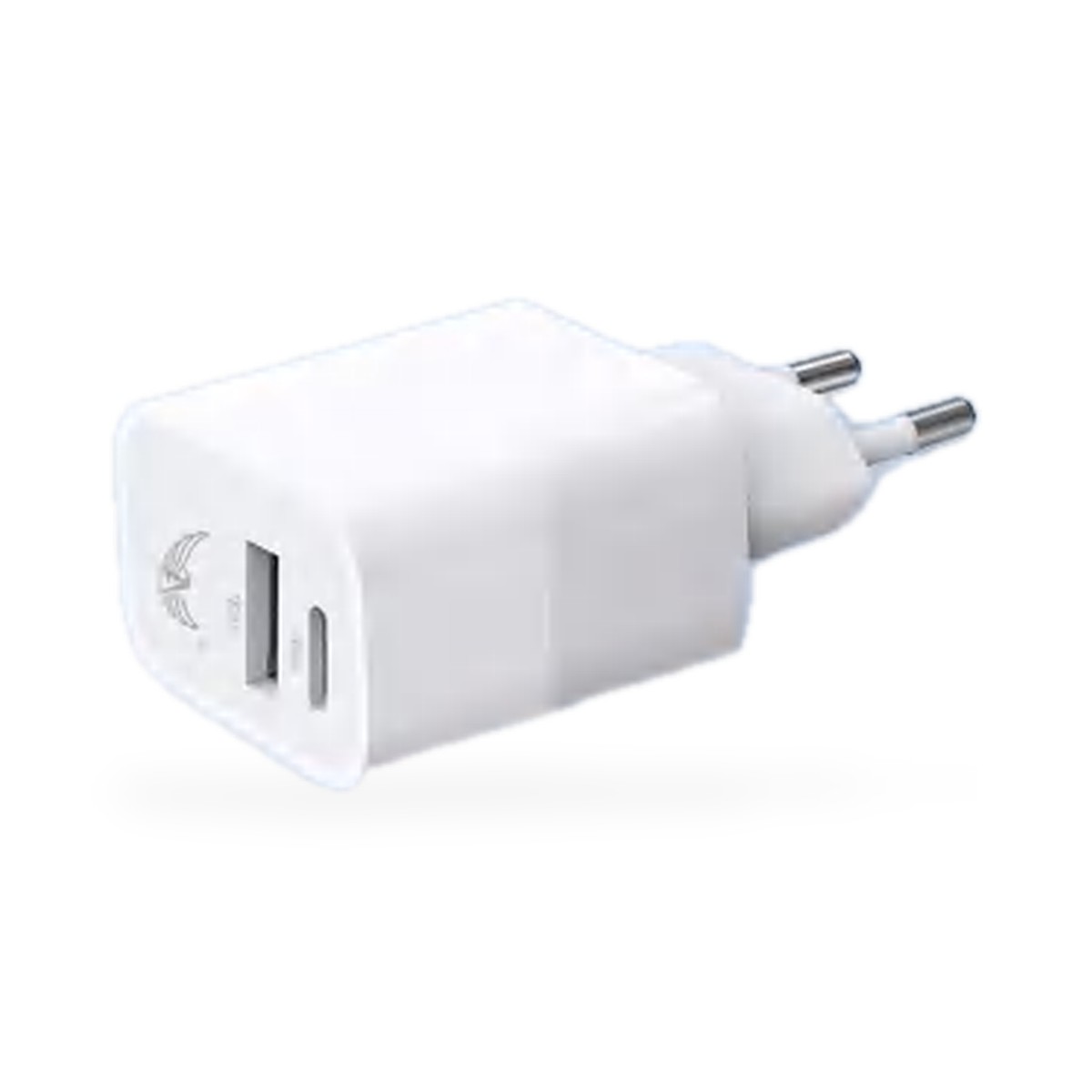 Carregador de tomada USB e USB-C 20W com cabo micro USB (V8), 1 m, caixa azul