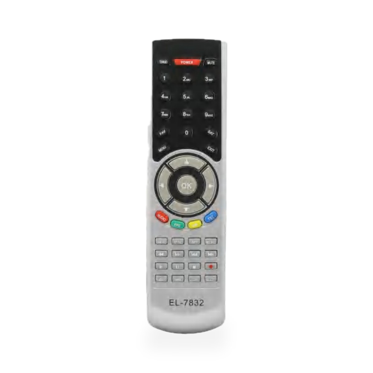 Controle remoto para receptor Alphasat, preto e prata