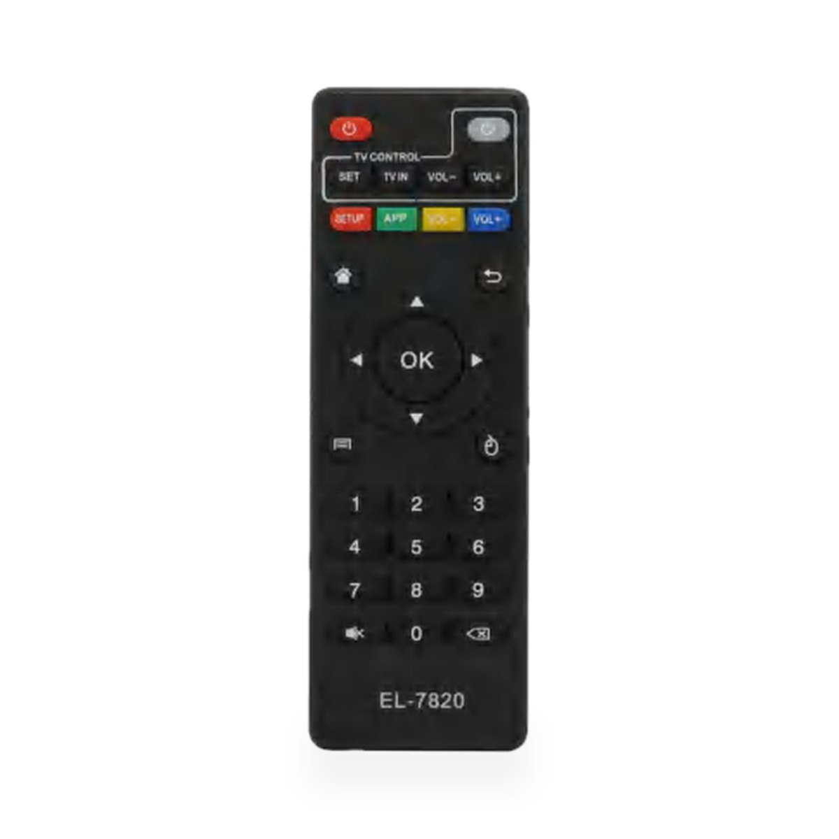 Controle remoto para TV Box com área TV Control, 14,9 cm