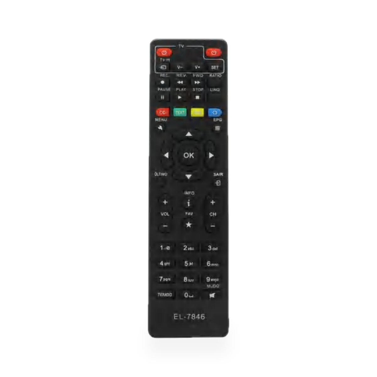 Controle remoto para receptor Vivensis