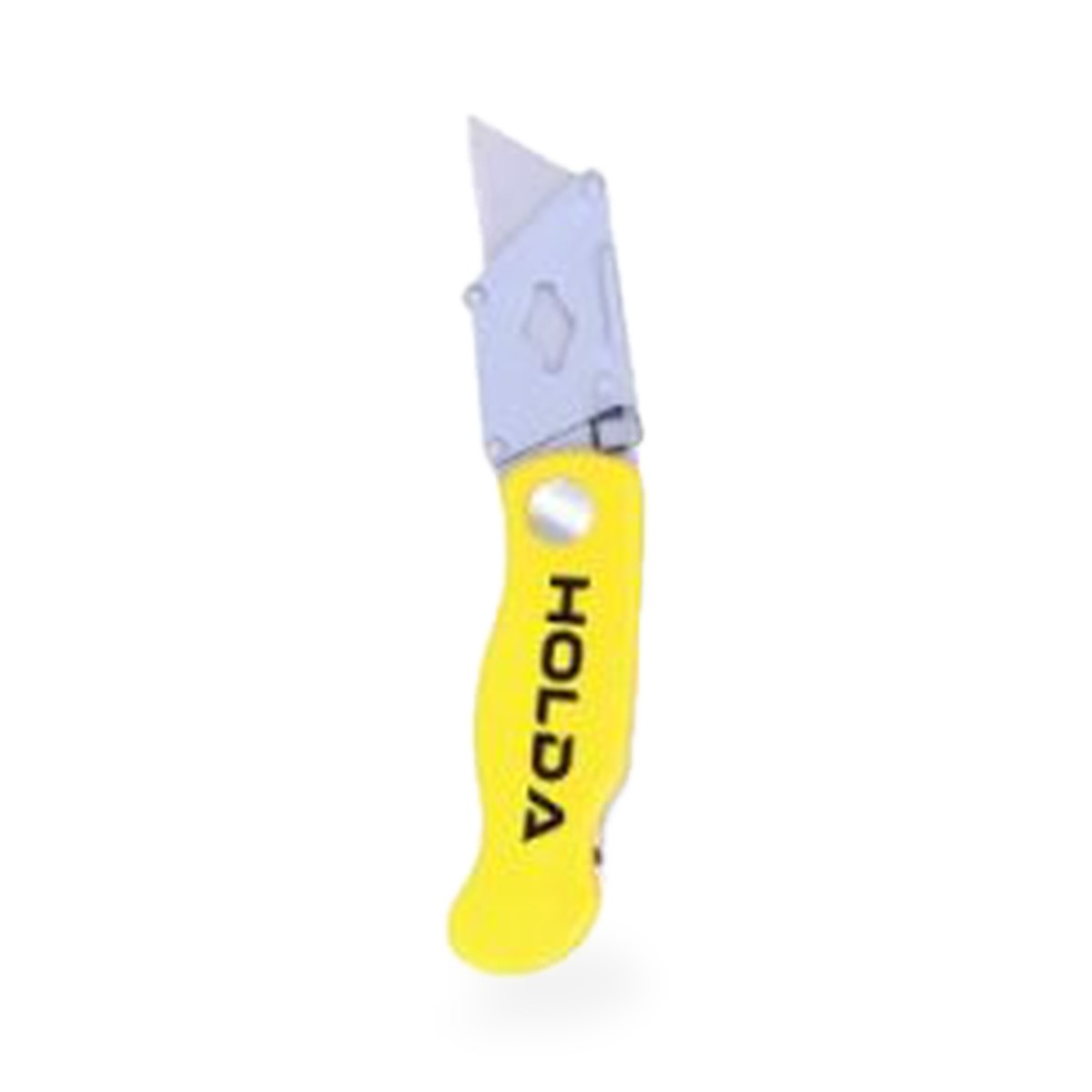 Estilete dobrável com lâmina trapezoidal 19 x 60 mm, cabo amarelo