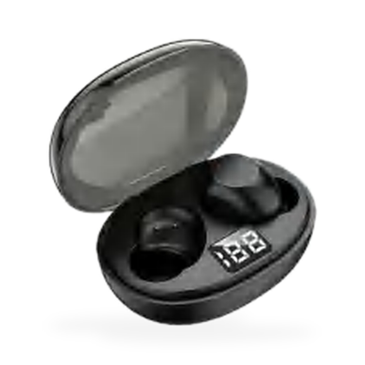 Fone Bluetooth 5.2 com estojo oval e visor digital, 4 cores