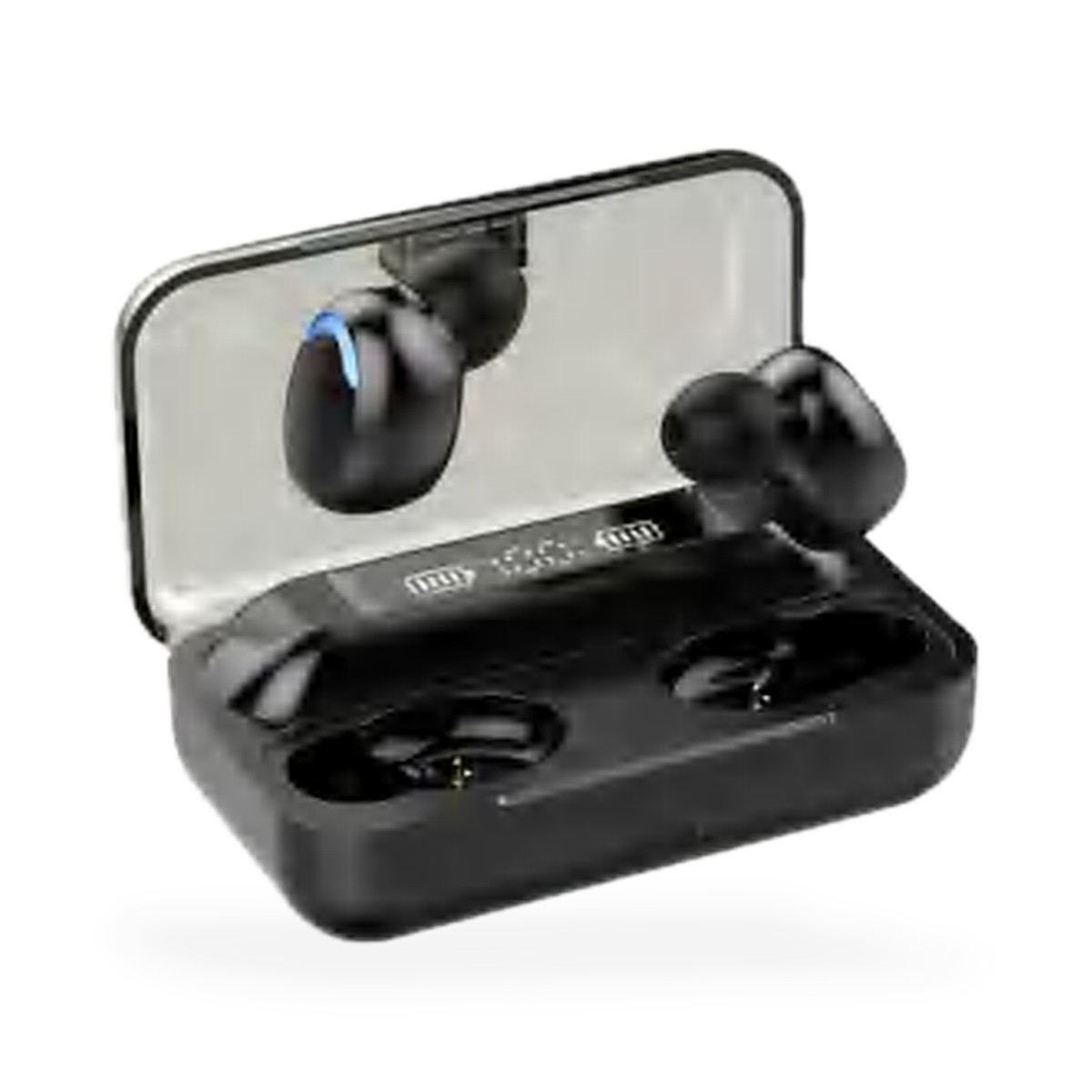 Fone Bluetooth 5.3 F9 com estojo que carrega o celular e visor digital