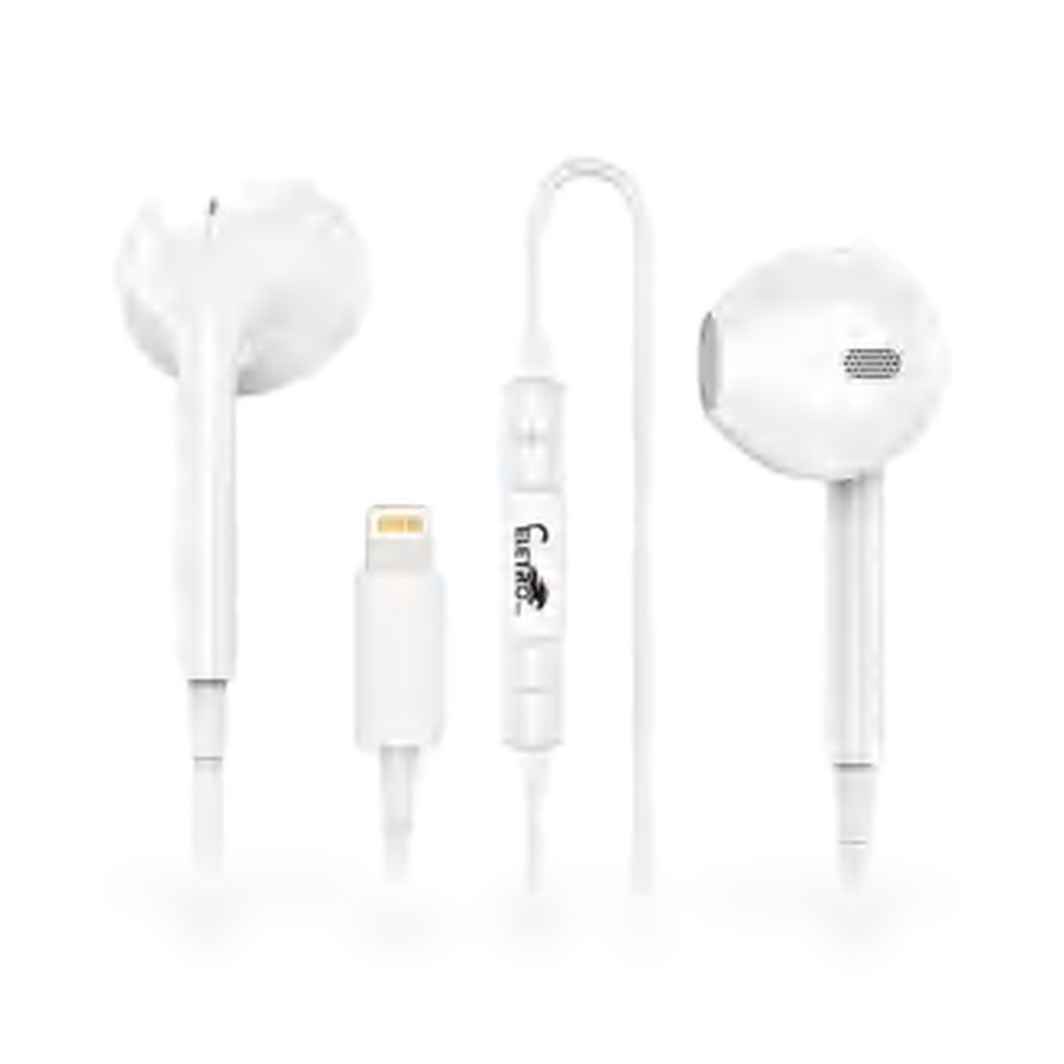 Fone de ouvido com fio Lightning, microfone e pop-up de conexão