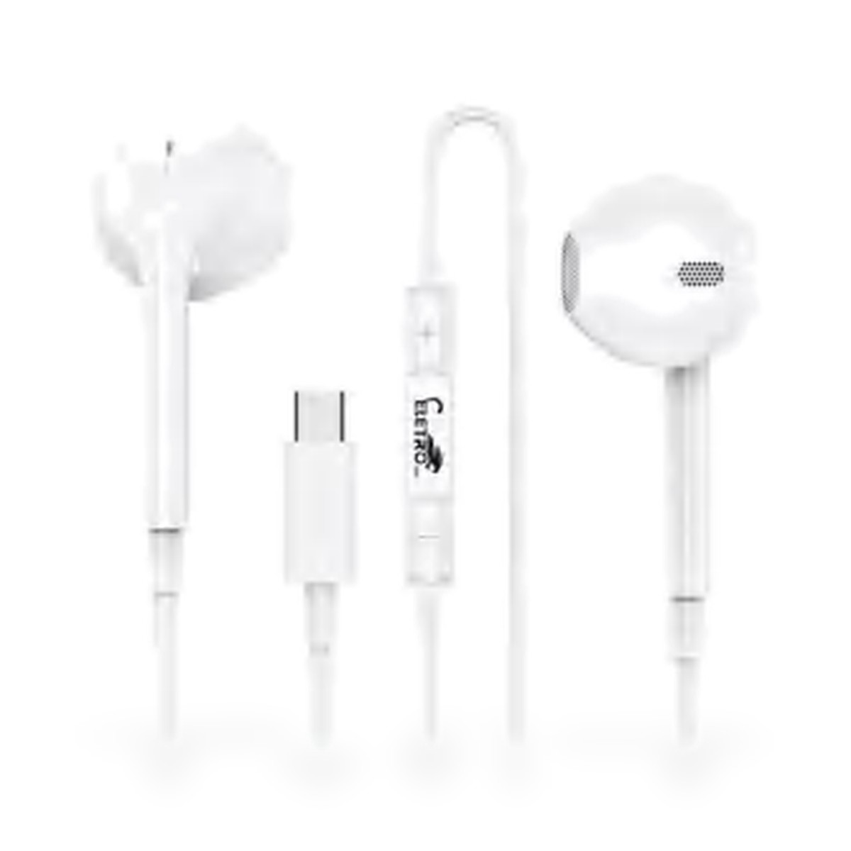 Fone de ouvido com fio USB-C e microfone