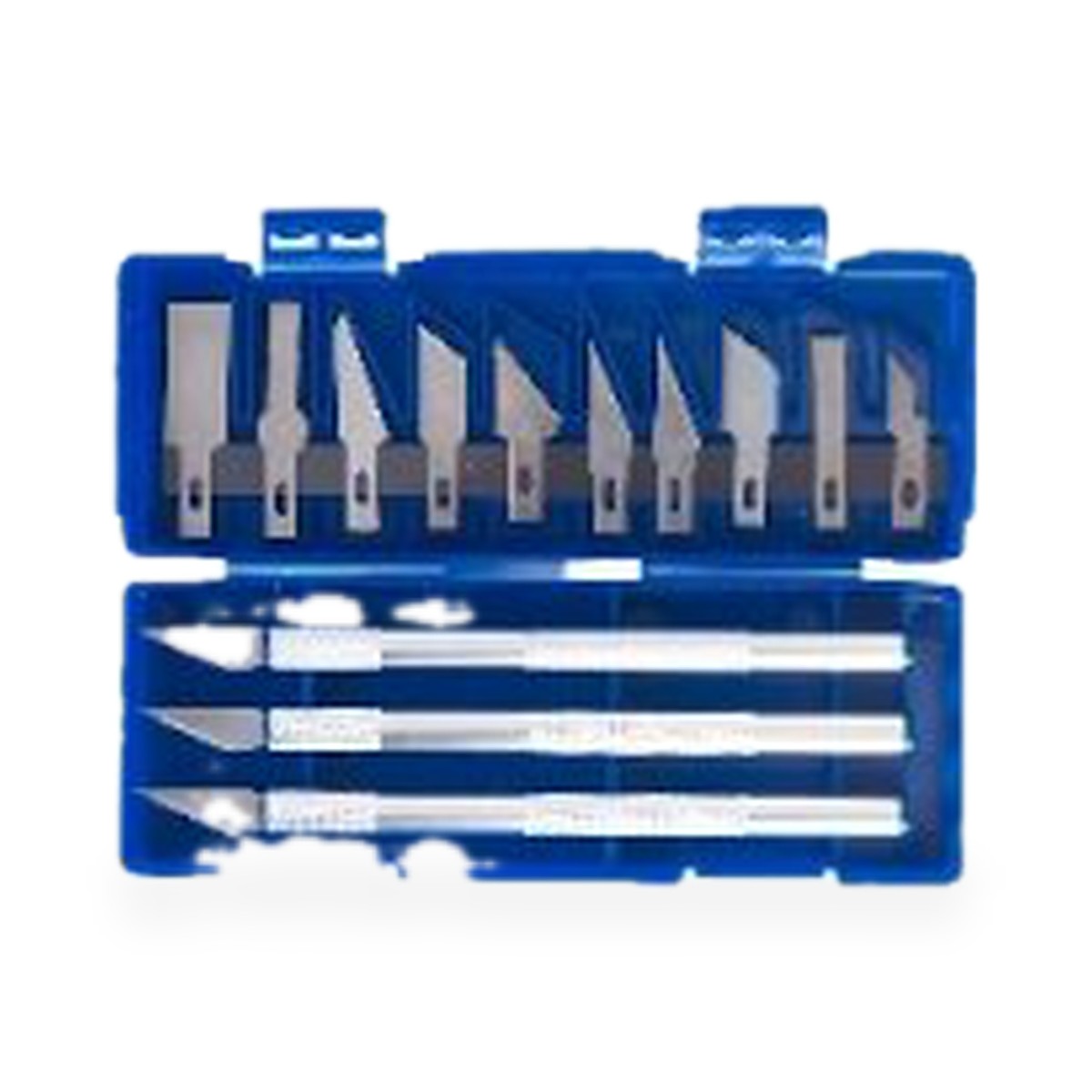 Kit de estiletes de precisão com 3 cabos, 13 lâminas e estojo