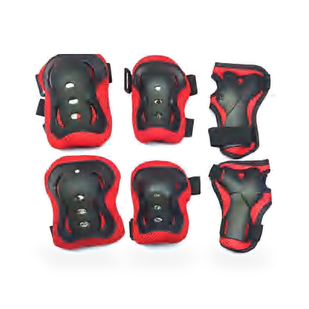 Kit de proteção para skate e patins, 6 peças, capa preta e borda colorida