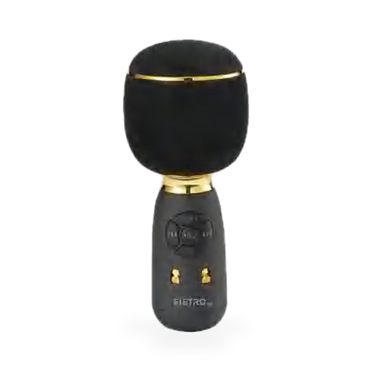 Microfone karaokê Bluetooth 5W com detalhes dourados, 5 cores