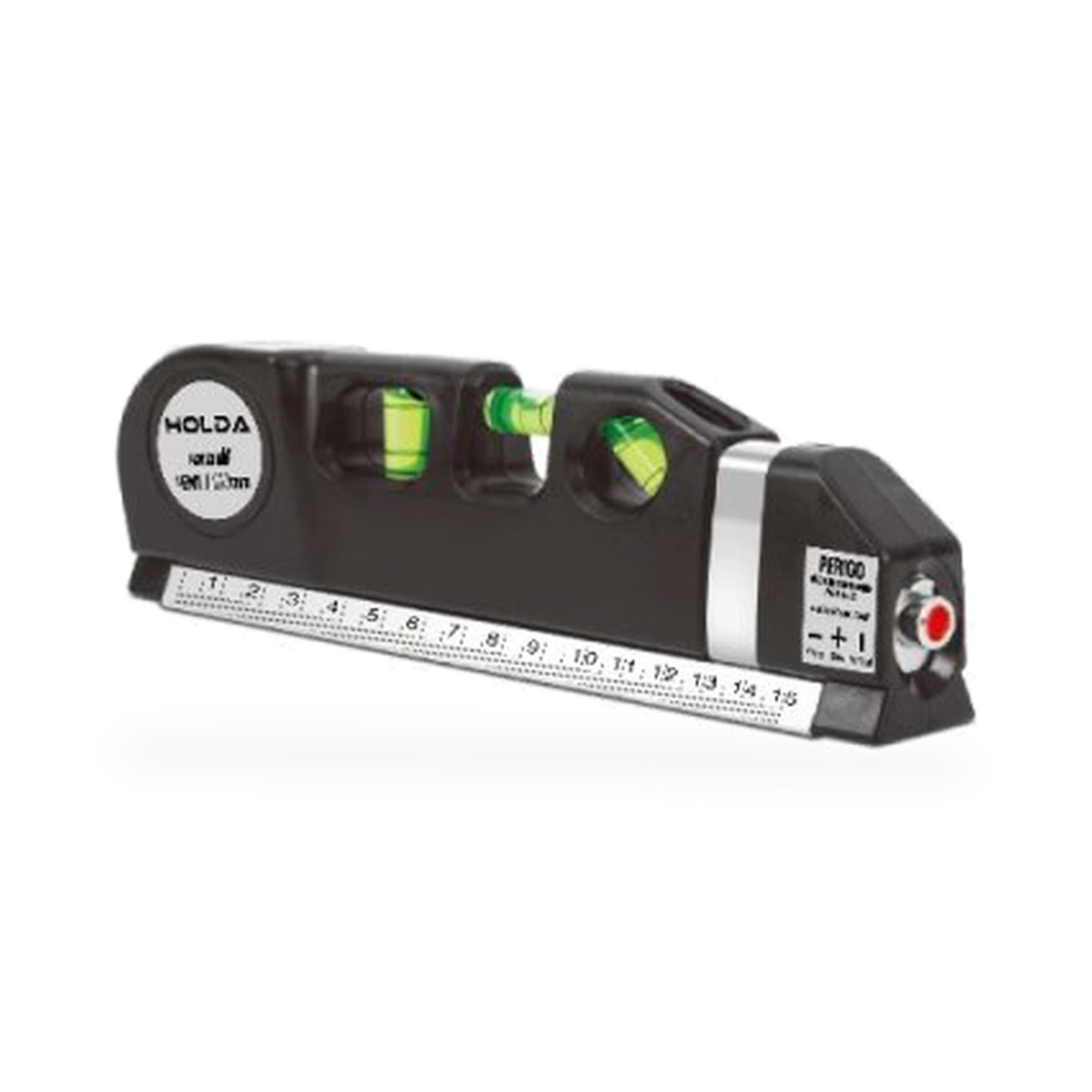 Nível a laser com régua, 3 bolhas e trena de 2,5 m, modelo B
