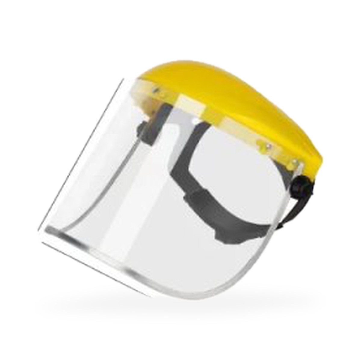Protetor facial com visor transparente de 38,5 x 20 cm e carneira